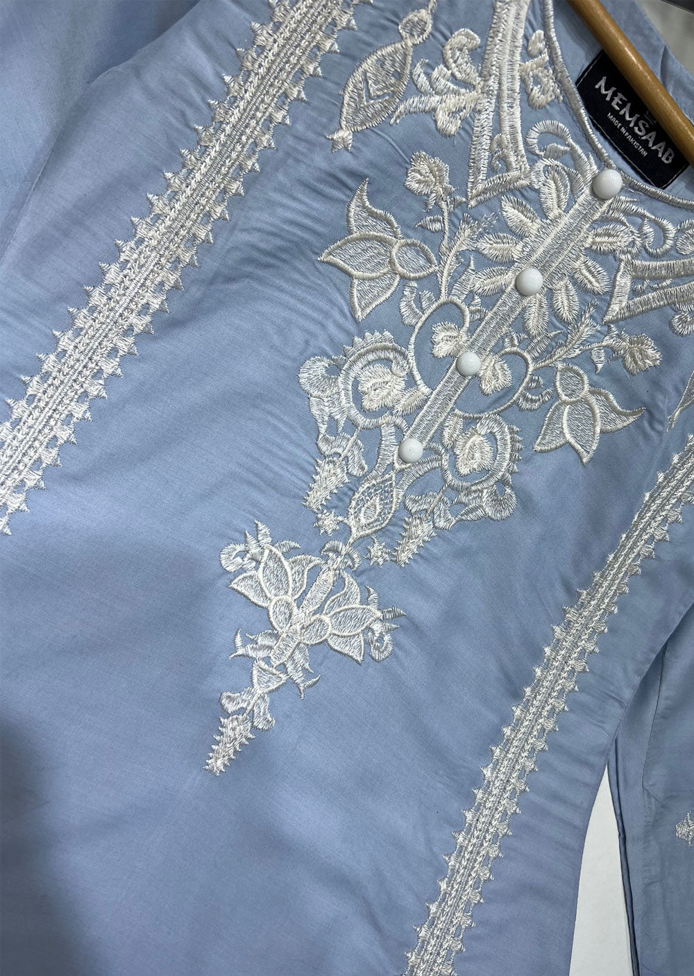HK156 Lazza - Readymade Light Blue Linen Suit - Memsaab Online