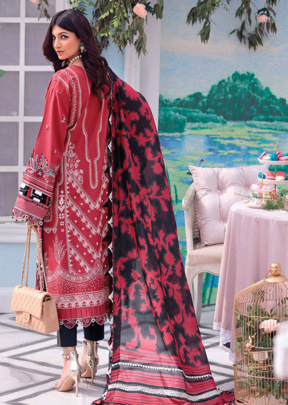 AL22-15 - Unstitched - Afsana Luxury Lawn Collection by Anaya Chaudhry - Memsaab Online