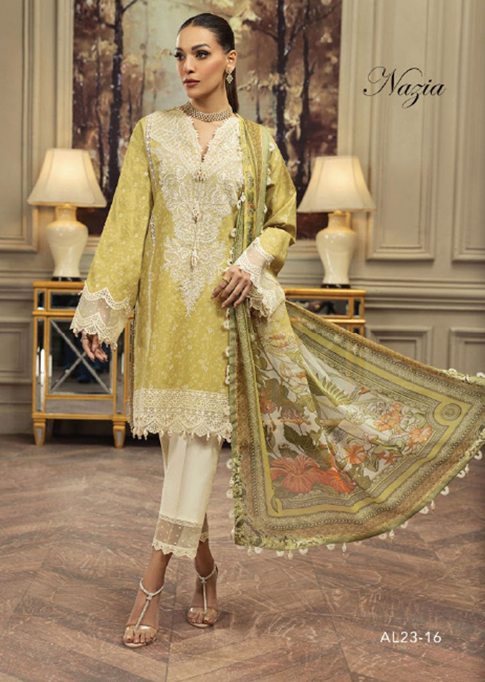 ANK-16 - Unstitched - Anaya Luxury Festive Collection by Kiran Chaudhry 2023 - Memsaab Online