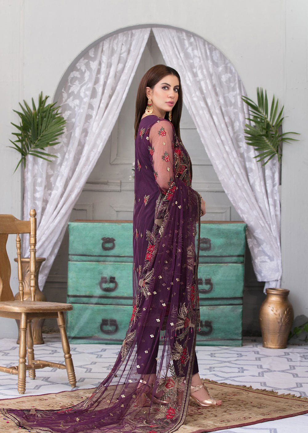 D-1758 - Ayi Gul - Unstitched Collection by Tawakkal 2021 - Memsaab Online