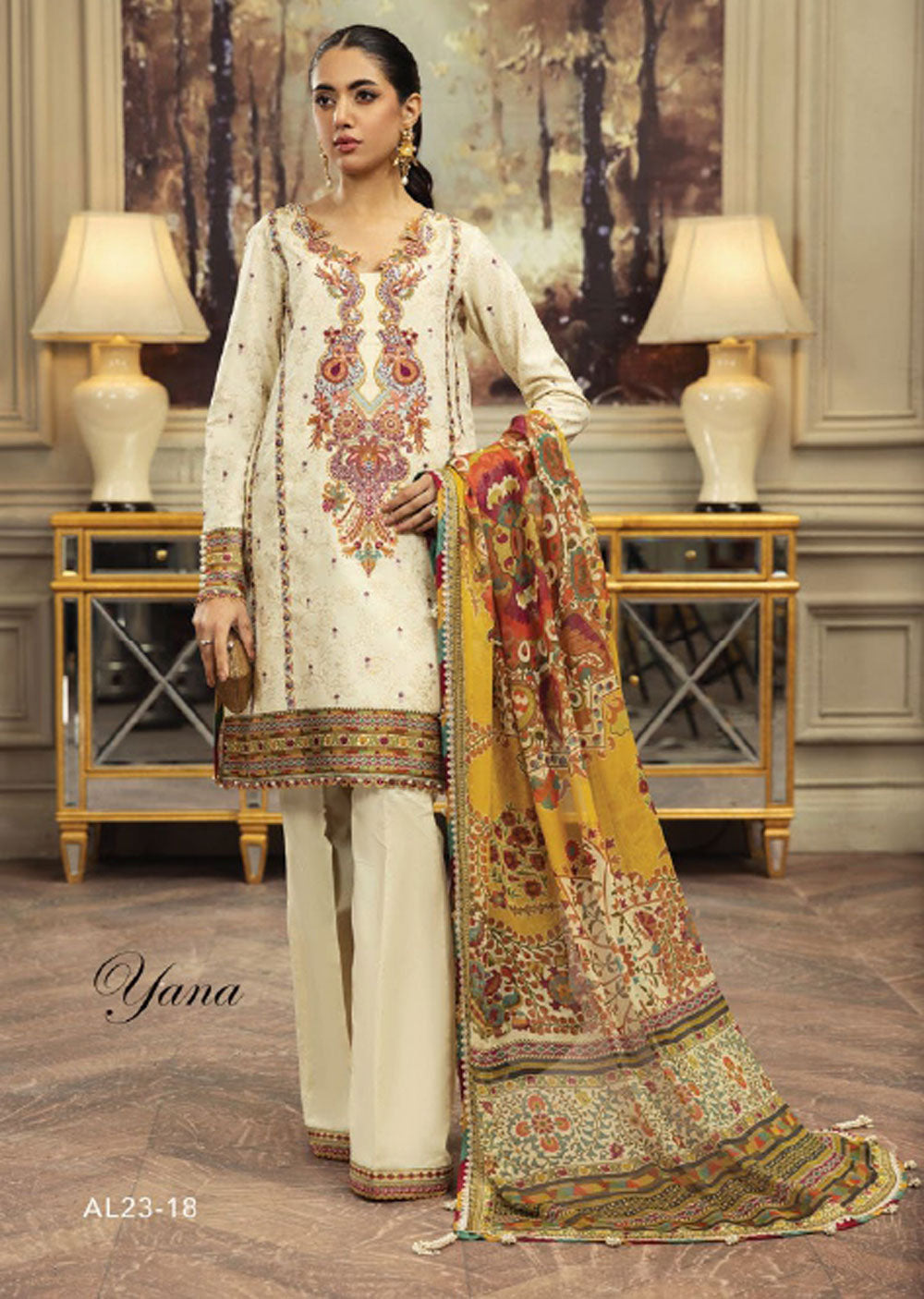 ANK-18 - Unstitched - Anaya Luxury Festive Collection by Kiran Chaudhry 2023 - Memsaab Online