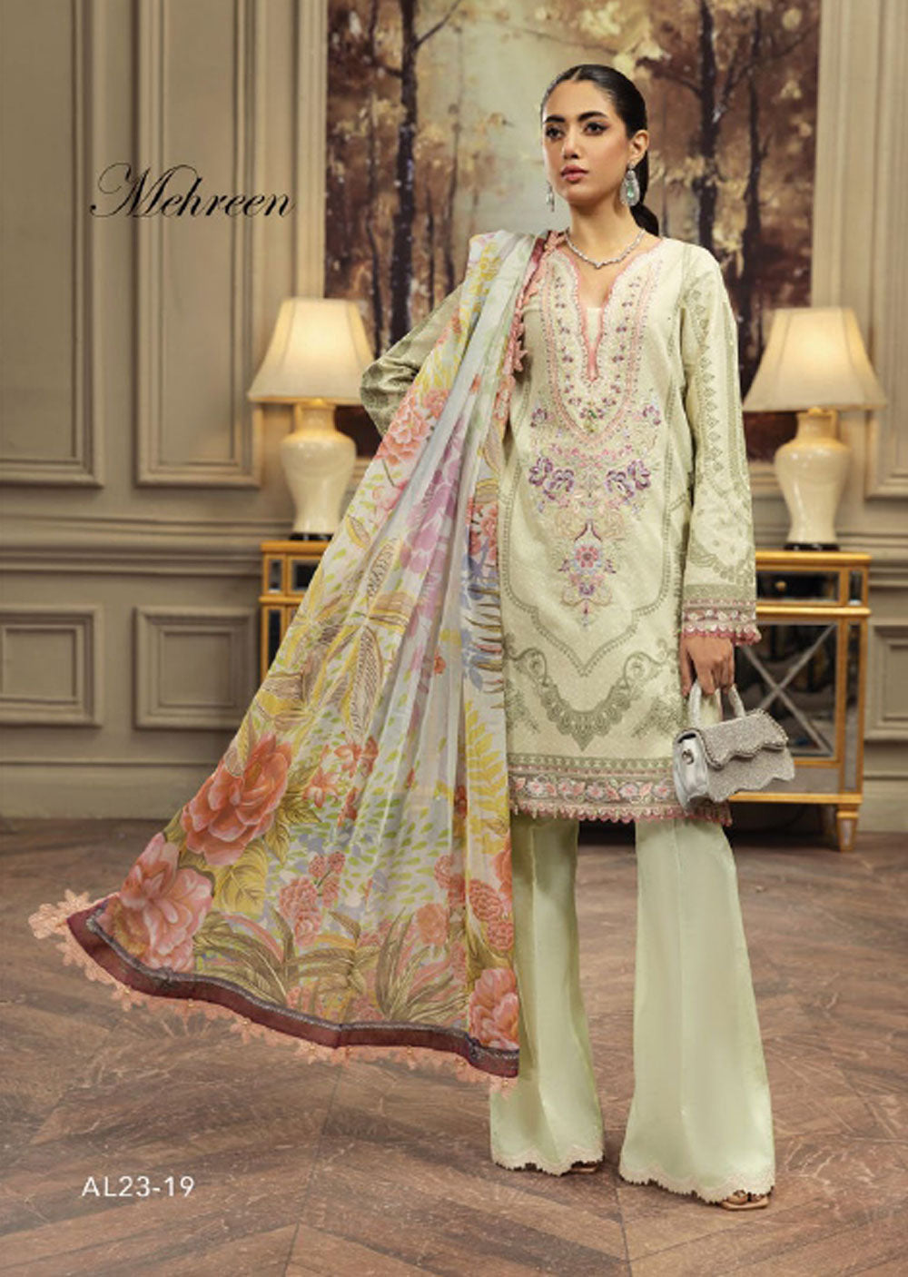 ANK-19 - Unstitched - Anaya Luxury Festive Collection by Kiran Chaudhry 2023 - Memsaab Online