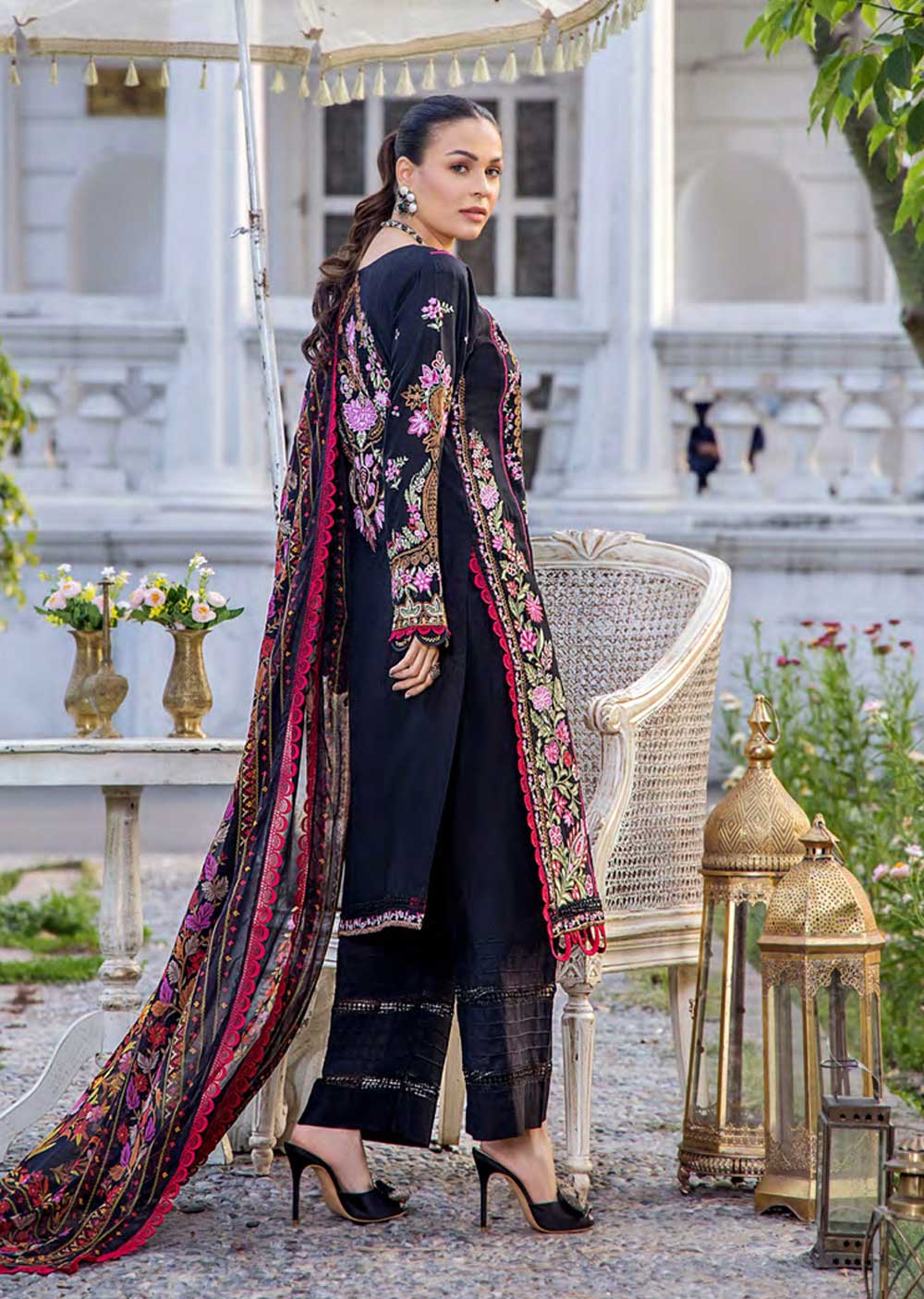 EAA-519 - Unstitched - Eshaisha Festive Lawn Embroidered Collection 2023 - Memsaab Online