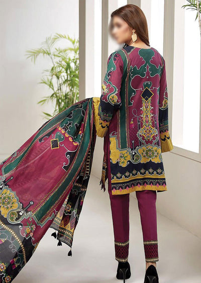 FRS01 Azalea - Unstitched Farasha Embroidered Lawn Suit 2020 - Memsaab Online