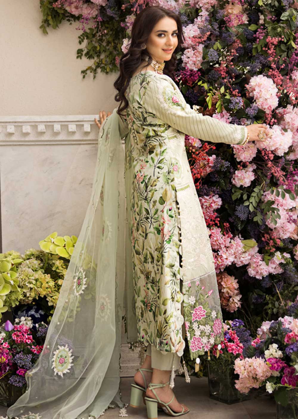 MHA-01-R - Readymade - Mahiymaan Luxury Lawn 2023 - Memsaab Online