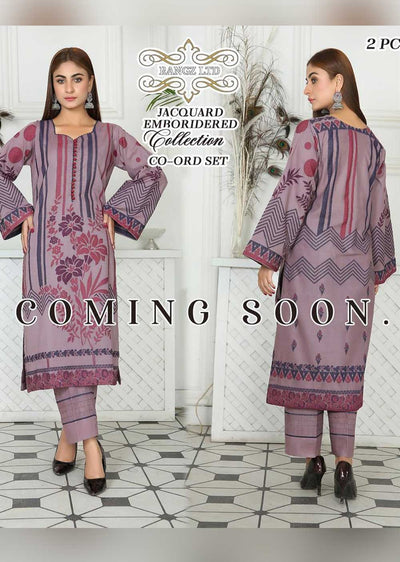 RGZS-01 - Readymade - 2 Piece Jacquard Embroidered Suit by Rangz - Memsaab Online