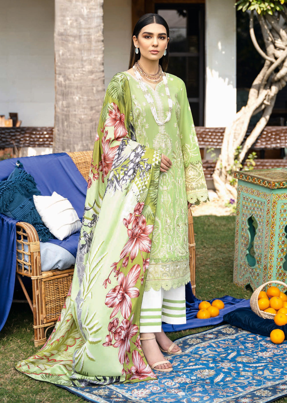 RAL-01 - Readymade - Ramsha Andaz Luxury Lawn Vol 4 2023 - Memsaab Online