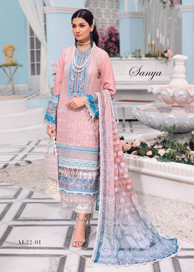 AL22-01 - Unstitched - Afsana Luxury Lawn Collection by Anaya Chaudhry - Memsaab Online
