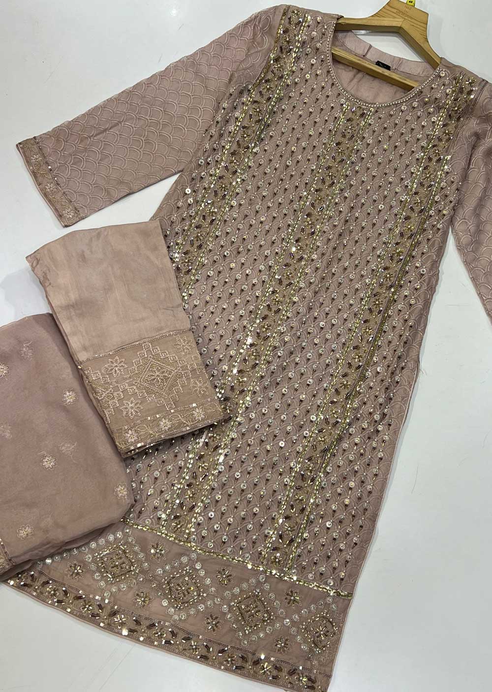 ZN1759 Lilac Readymade Chiffon Suit - Memsaab Online