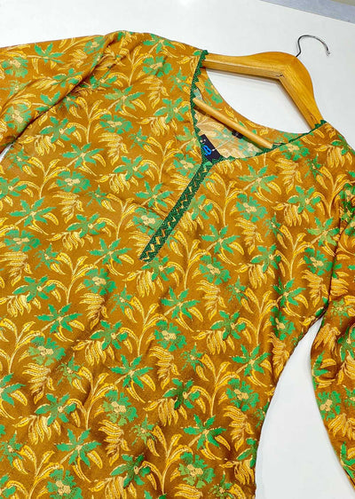 JWD201 Readymade Brown 2 Piece Floral Print - Memsaab Online
