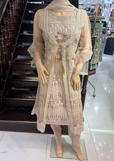 SUL-204 - Leher - Peach Readymade Suit - Memsaab Online