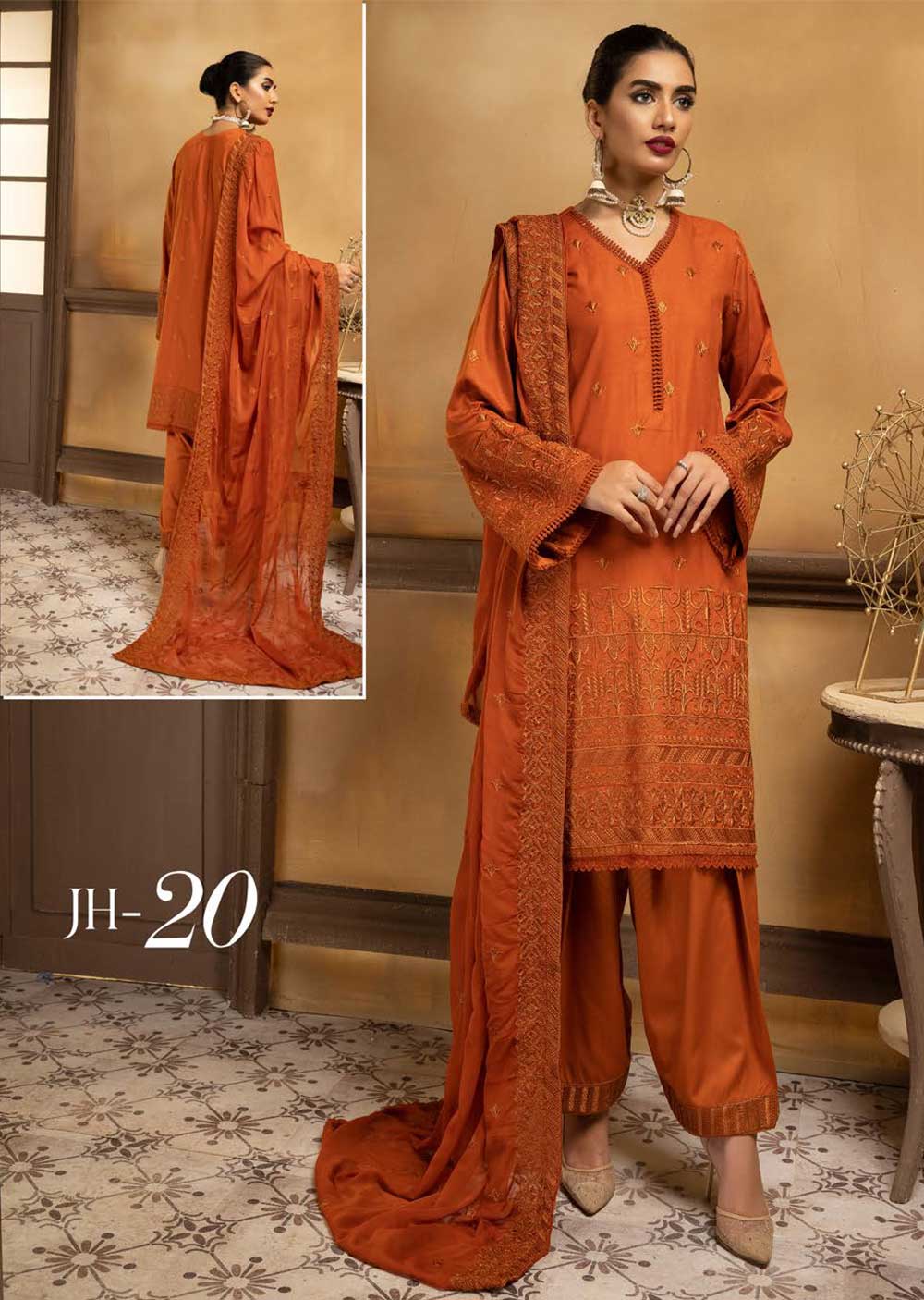 JR-20 - Unstitched - Sabeen Winter Collection by Johra 2022 - Memsaab Online