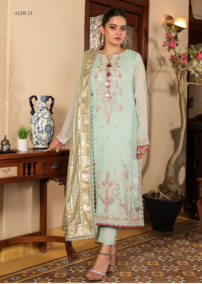 AJZB-21 - Unstitched - Zarq Barq Collection by Asim Jofa 2023 - Memsaab Online