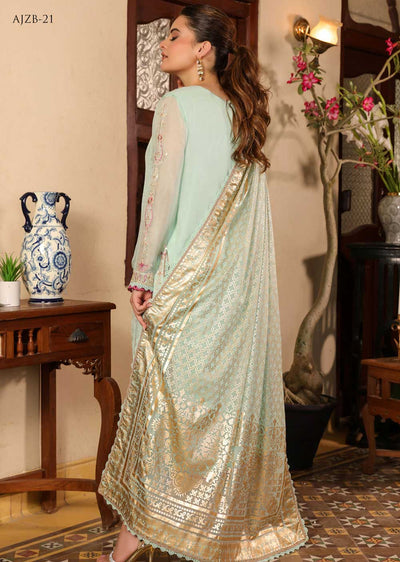 AJZB-21 - Unstitched - Zarq Barq Collection by Asim Jofa 2023 - Memsaab Online