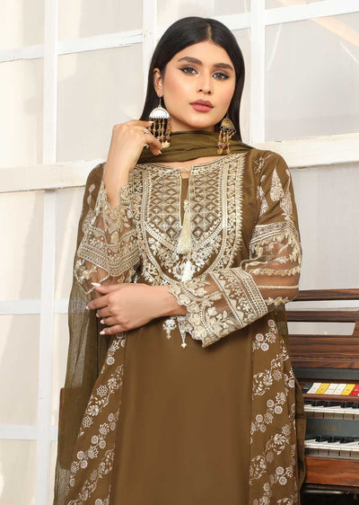 HK181 Bekhud Readymade Olive Linen Mother & Daughter Suit - Memsaab Online