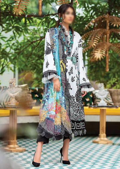 NURIA - Unstitched Embroidered Designer Zaha Lawn - Memsaab Online