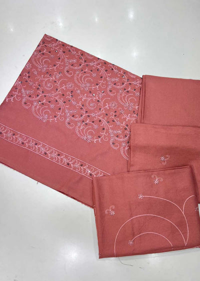SHH102 Pink Unstitched Winter Marina Suit - Memsaab Online