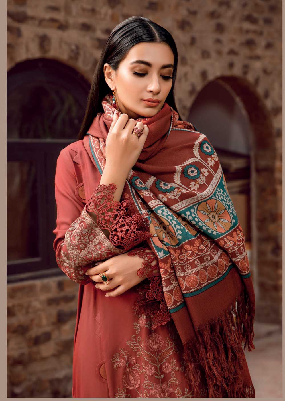 BSLN-02A - Unstitched - Maria.B Inspired Lawn Suit - Memsaab Online