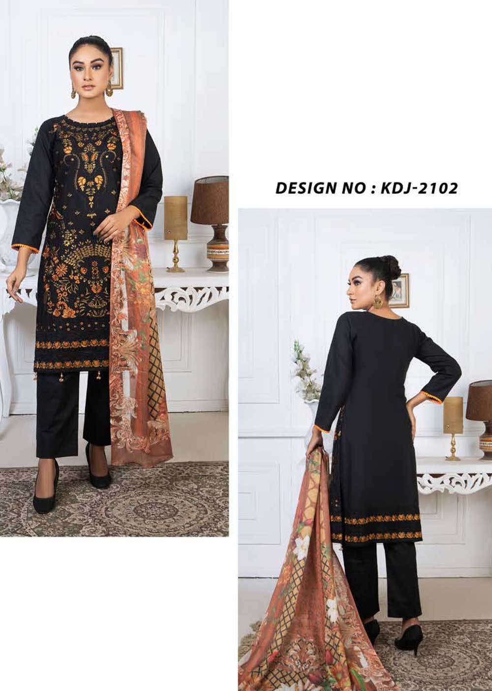 KDJ-2102 - Readymade - Khadijah Vol 21 Designer Suit by Nasir's - Memsaab Online