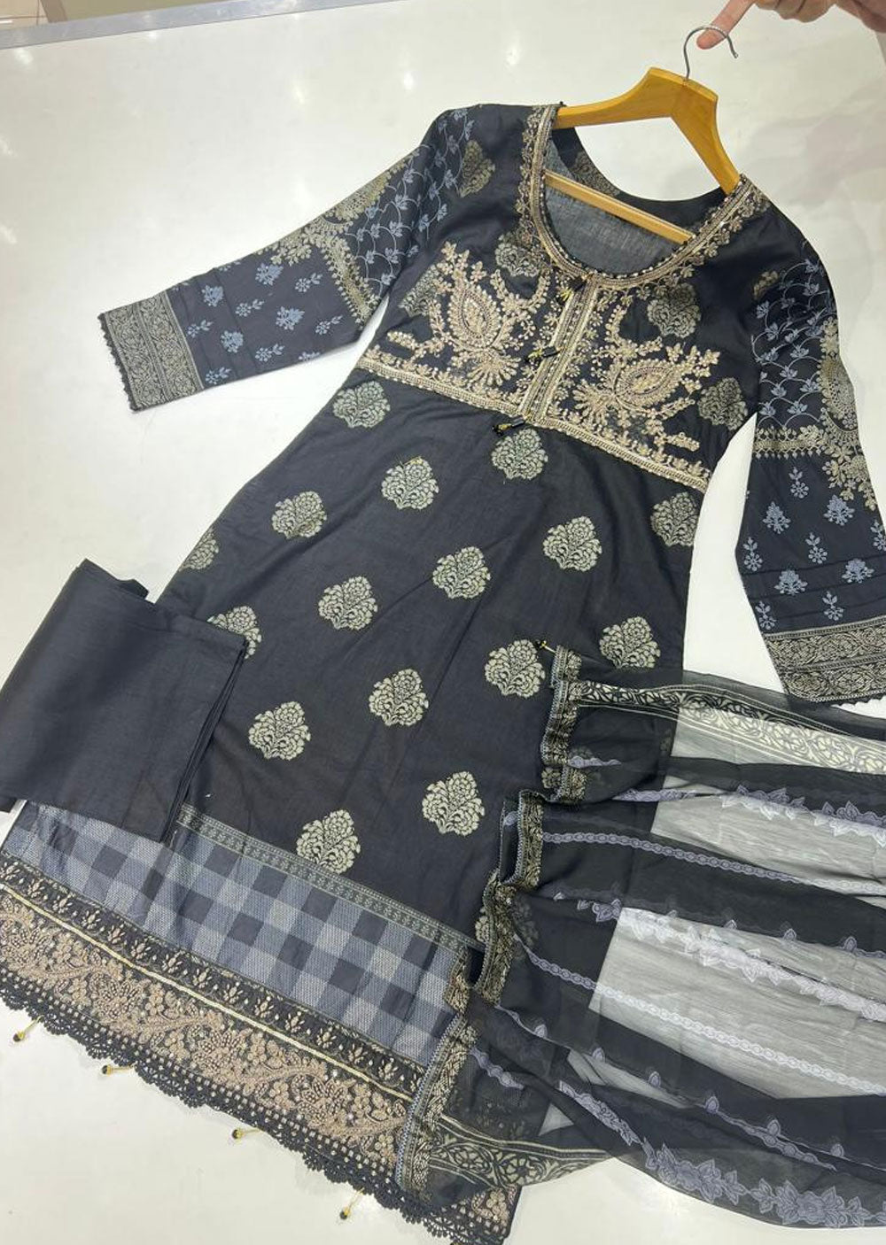 MBR-03-B - Readymade Maria B Inspired Lawn Suit - Memsaab Online