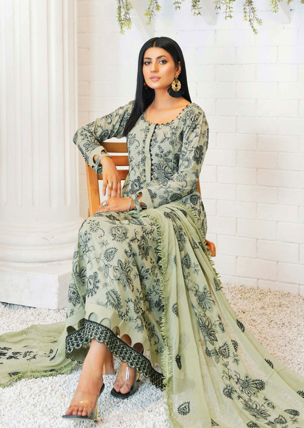 TEV-03 - Unstitched - Threads & Weaves Lawn Collection 2023 - Memsaab Online