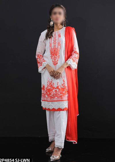 K2P4854 - Readymade 2 Piece lawn Suit - Memsaab Online