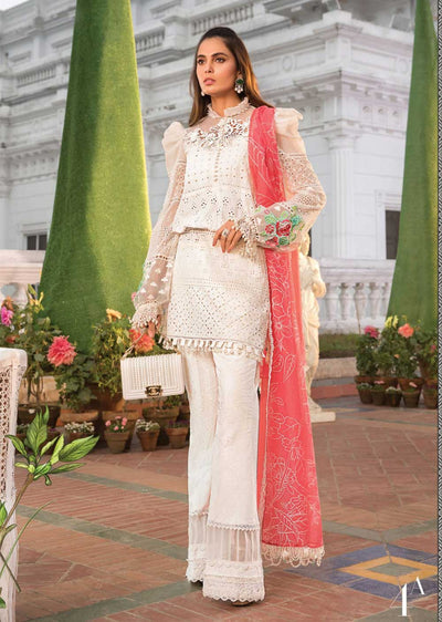 MAB-04-A - Unstitched - Maria.B Luxe Lawn Main Teri Aan Collection 2022 - Memsaab Online
