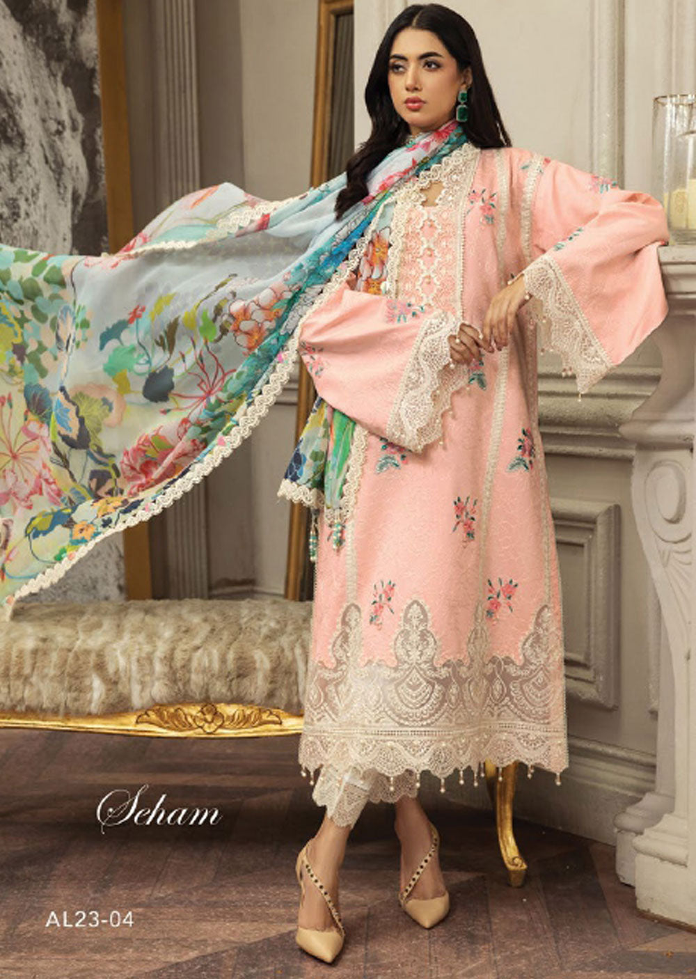 ANK-04 - Unstitched - Anaya Luxury Festive Collection by Kiran Chaudhry 2023 - Memsaab Online