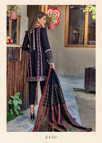 EAA-511 - Unstitched - Eshaisha Luxury Lawn Embroidered Collection 2022 - Memsaab Online