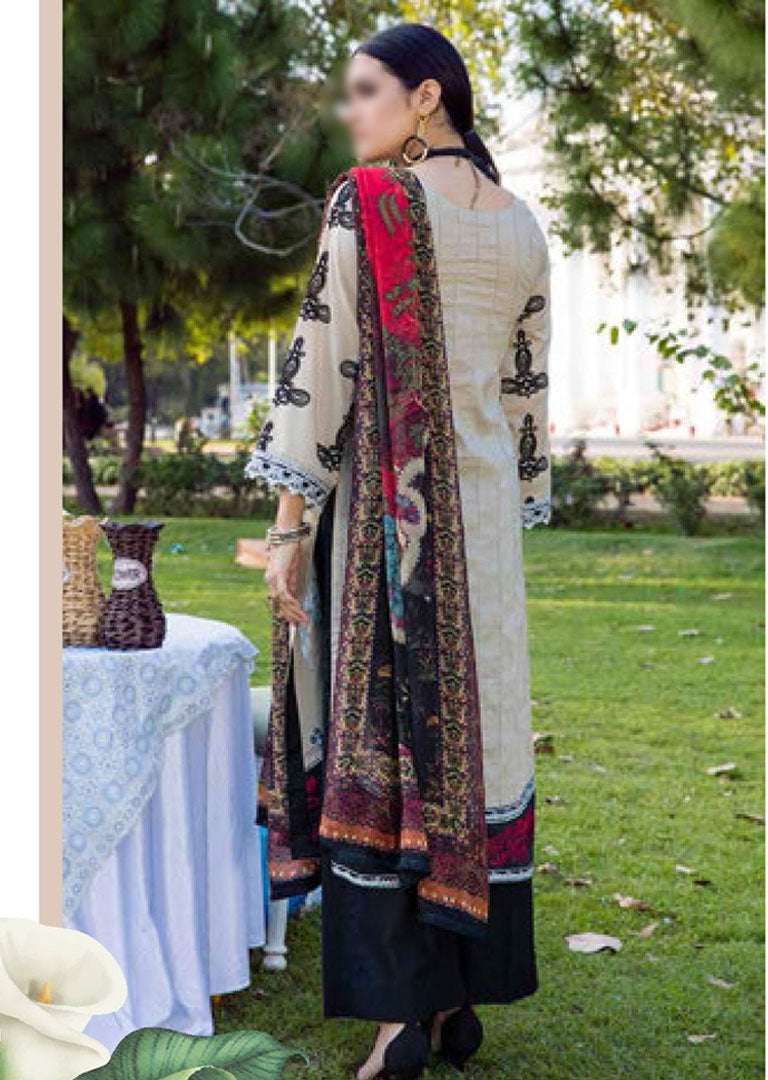 EA-517 Unstitched Eshaisha Luxury Lawn Embroidered Collection 2020 - Memsaab Online