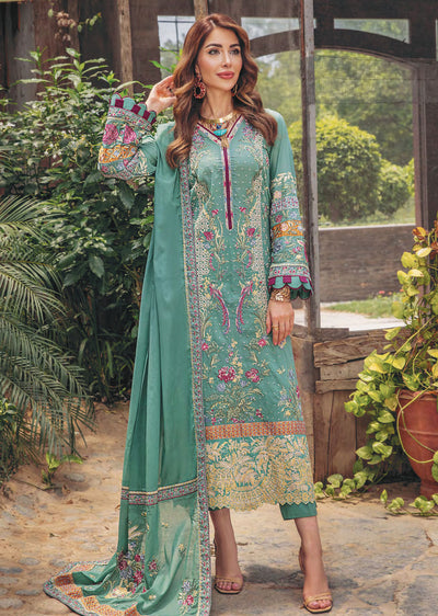 EAA-523-R - Readymade - Eshaisha Luxury Lawn Embroidered Collection 2022 - Memsaab Online