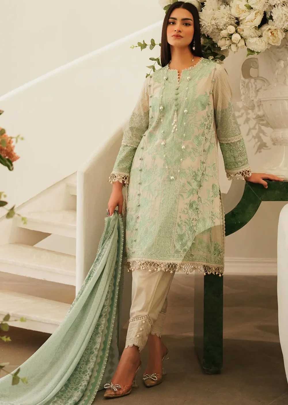 MZN-05-A - Unstitched - Muzlin Spring Vol 1 by Sana Safinaz 2023 - Memsaab Online