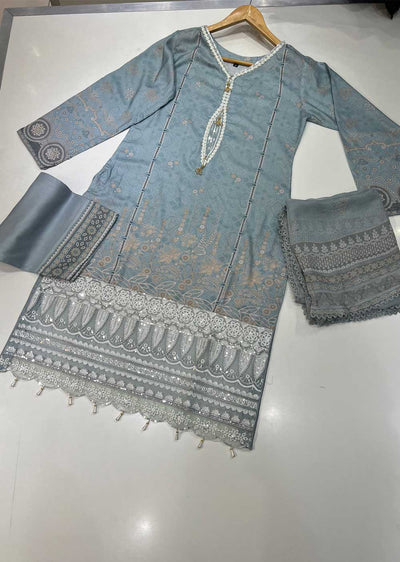 BL-05-R - Readymade Leesha Digital Linen Suit - Memsaab Online