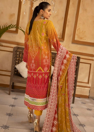 JH-639 - Unstitched - Johra Naaz Lawn Suit - Memsaab Online