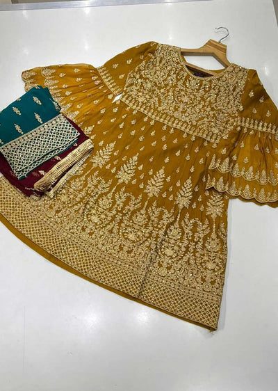 SHAZ6535 Mustard Readymade Dress - Memsaab Online