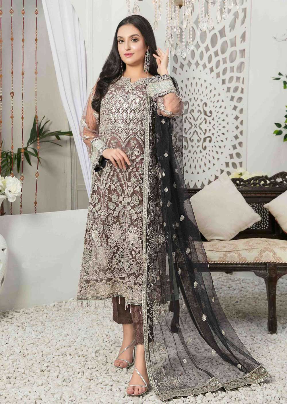 D-6814 - Unstitched- Lydia Collection by Tawakkal 2022 - Memsaab Online