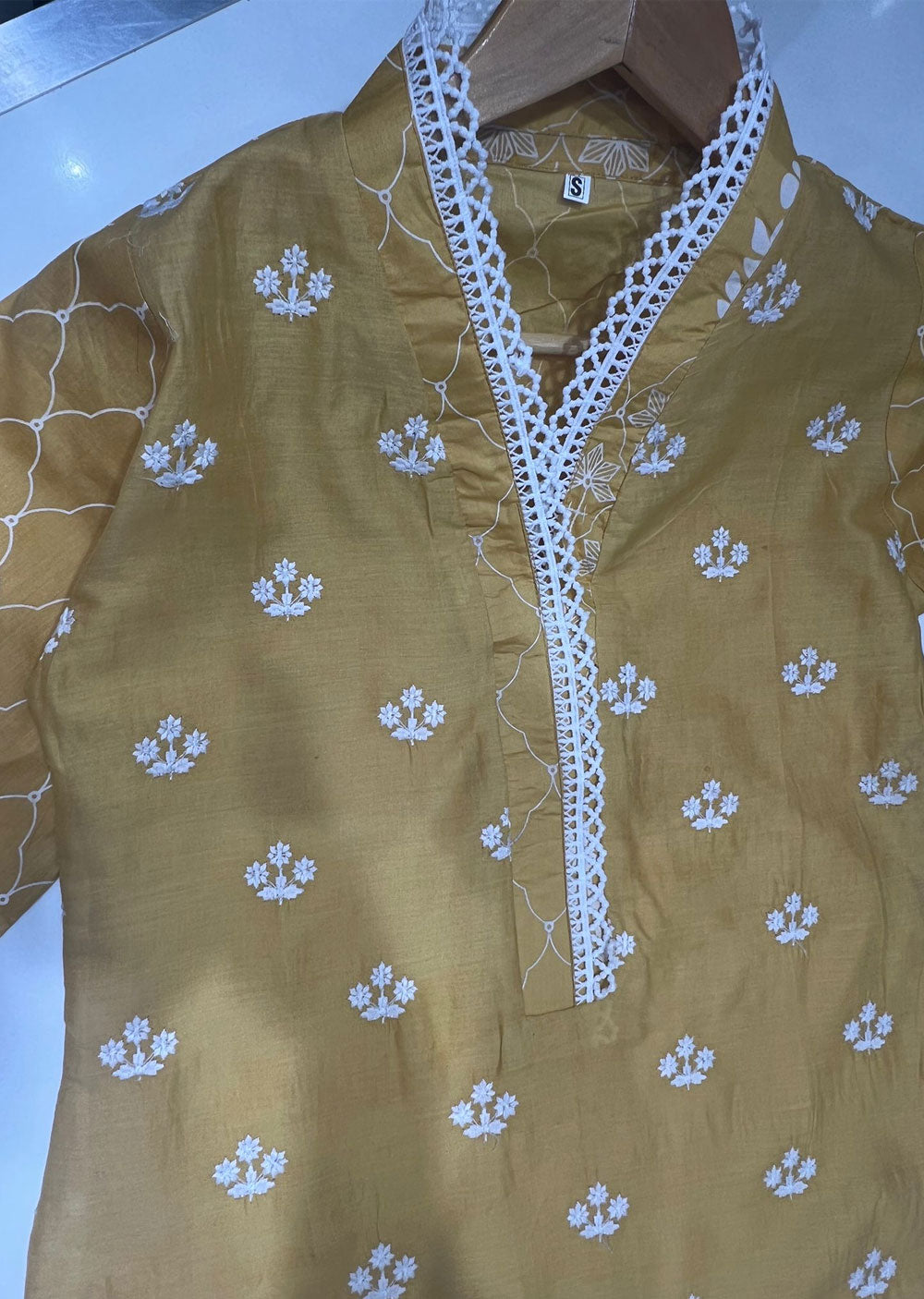 RGZ698 Readymade Yellow Cotton Linen Kurti - Memsaab Online