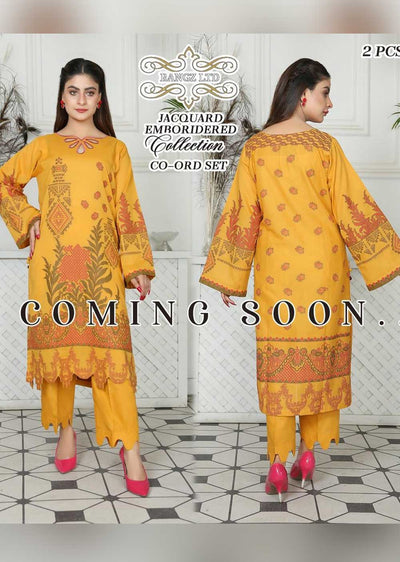 RGZS-06 - Readymade - 2 Piece Jacquard Embroidered Suit by Rangz - Memsaab Online