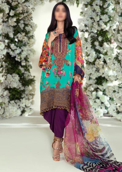 E201-006A - Unstitched - Sana Safinaz Luxury Festive Collection 2020 - Memsaab Online