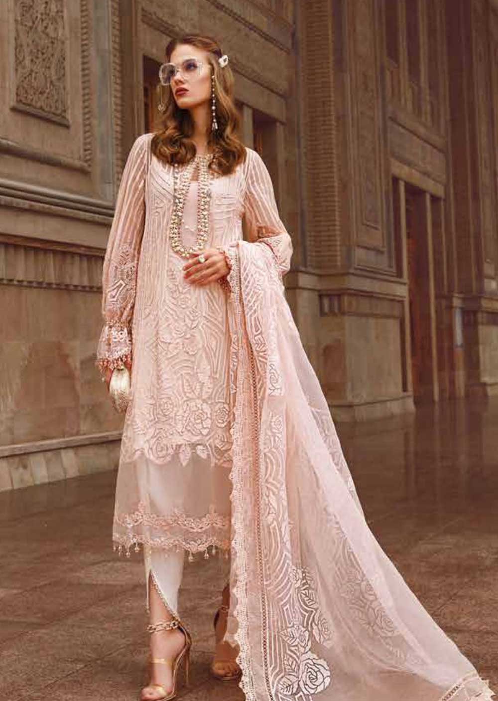 MLCB-06-A - Unstitched - Maria.B Voyage A Luxe Lawn Collection 2023 - Memsaab Online