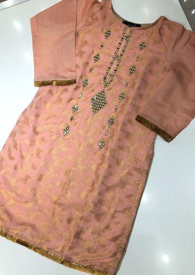 BJ703 Beejays Pink Mirror work Jammawar Cotton Suit - Memsaab Online