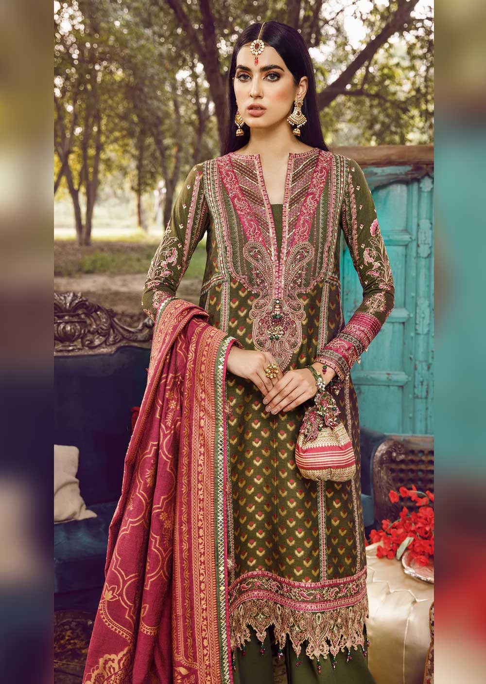 06 - Nour - Unstitched - Ankara Collection by Kiran Chaudhry 2022 - Memsaab Online