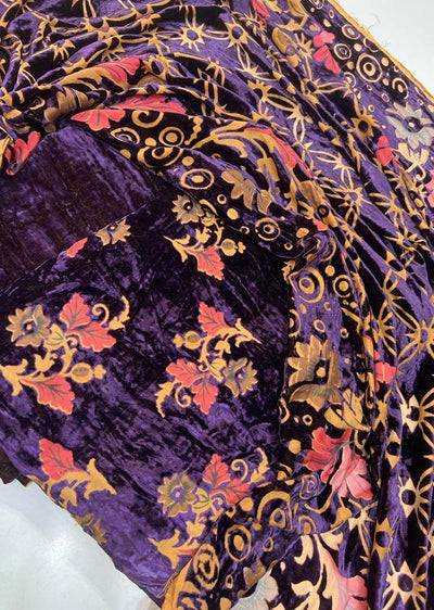 MP707 Purple Unstitched Velvet Palachi Suit - Memsaab Online