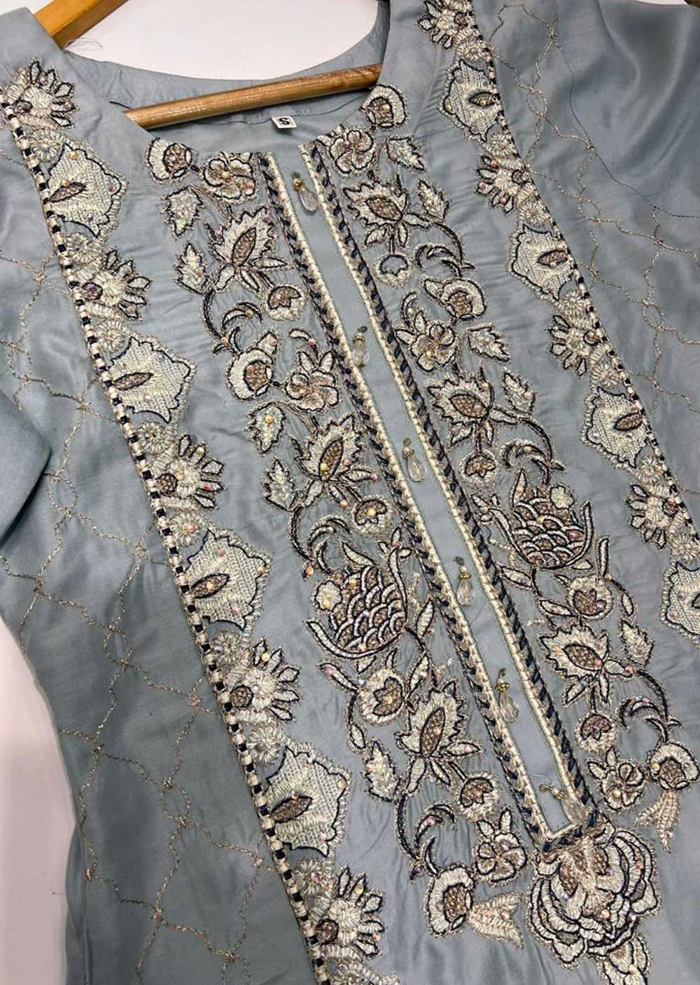 RGZ711 Mint Readymade Linen Suit - Memsaab Online