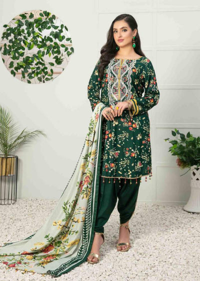 D-7540-A - Unstitched- Seher Linen Collection by Tawakkal 2022 - Memsaab Online
