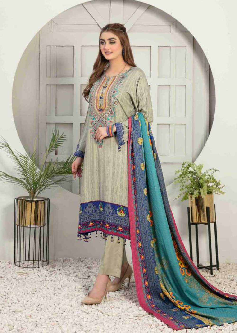 D-7541R-A - Readymade- Seher Linen Collection by Tawakkal 2022 - Memsaab Online