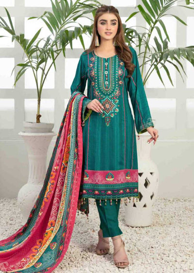 D-7541-B - Unstitched- Seher Linen Collection by Tawakkal 2022 - Memsaab Online