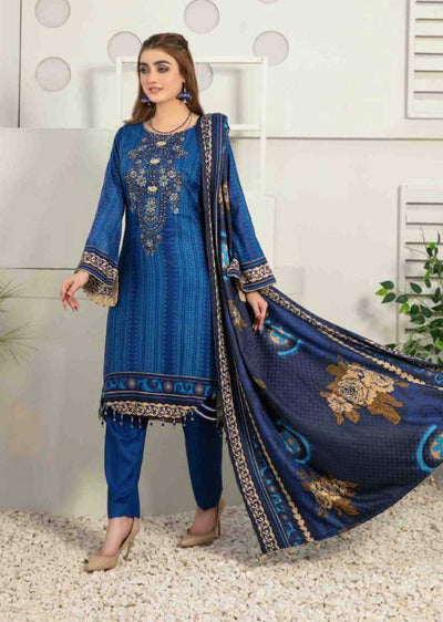 D-7542R-B - Readymade- Seher Linen Collection by Tawakkal 2022 - Memsaab Online