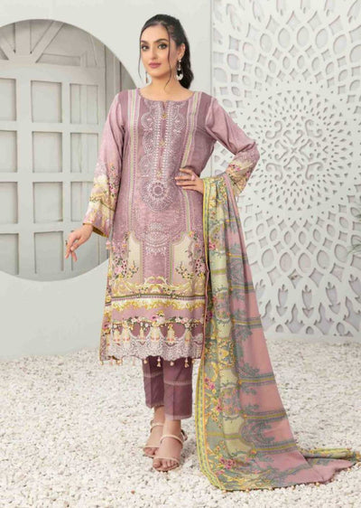 D-7543-A - Unstitched- Seher Linen Collection by Tawakkal 2022 - Memsaab Online