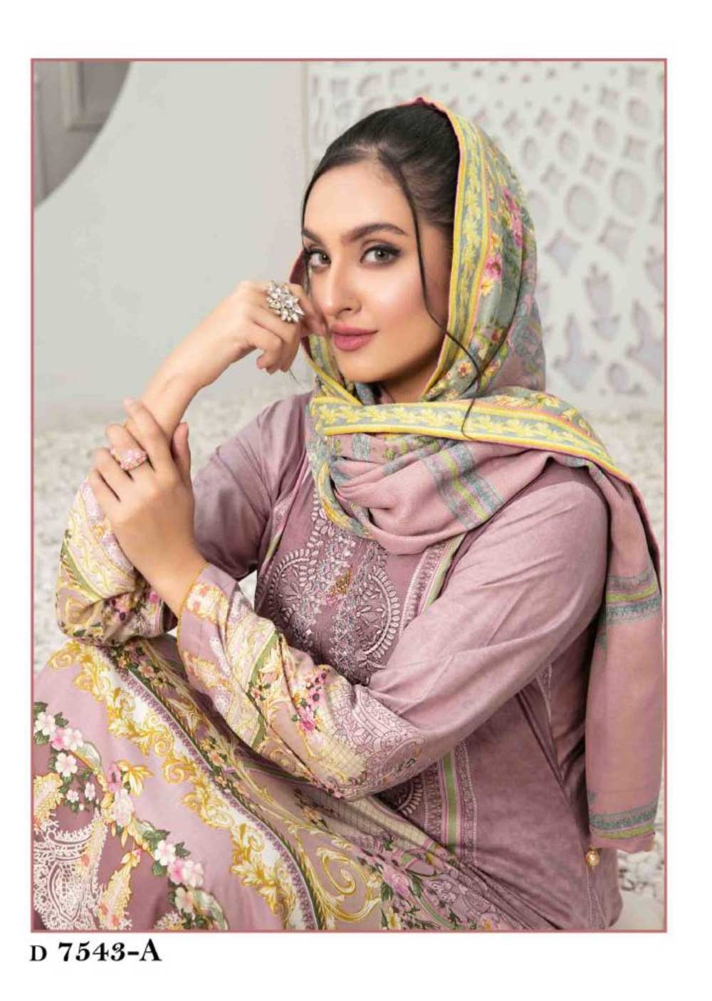 D-7543R-A - Readymade- Seher Linen Collection by Tawakkal 2022 - Memsaab Online